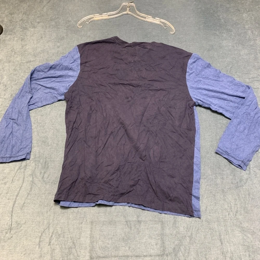 Tommy Hilfiger Shirt Mens Large Heather Blue Crew Neck Long Sleeve Regular Fit
